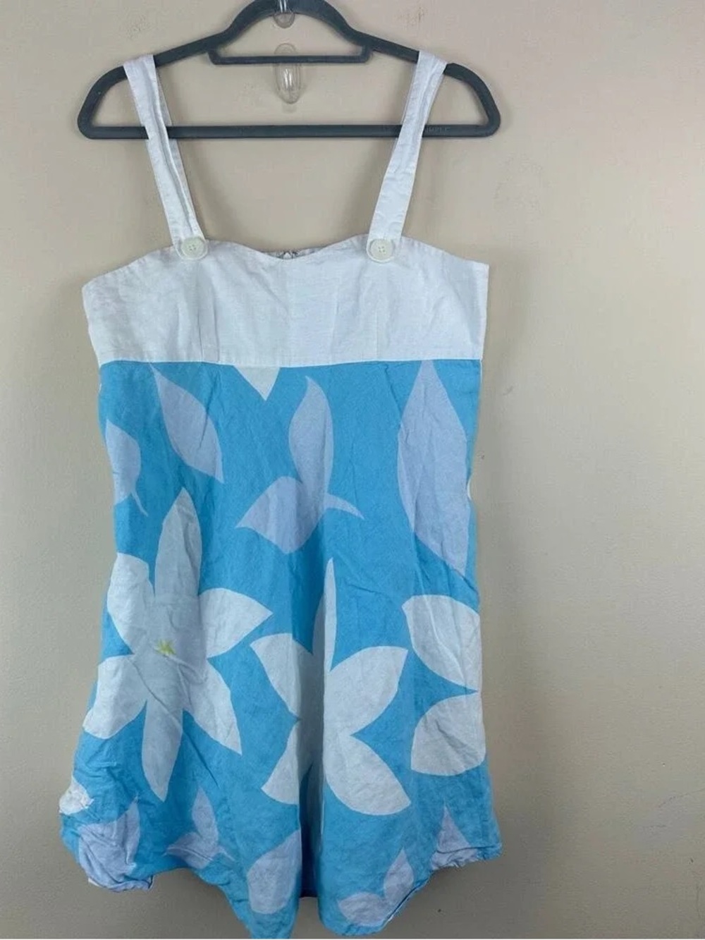 Kids Blue and White Floral Summer Romper